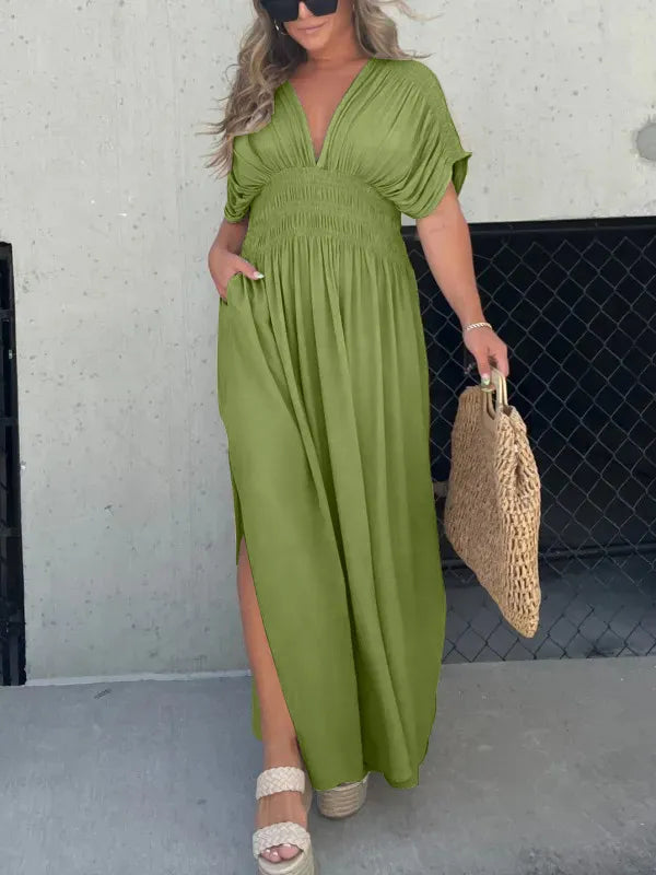 Nada | Elegant V-Neck Maxi Dress – Effortless Style for Every Occasion