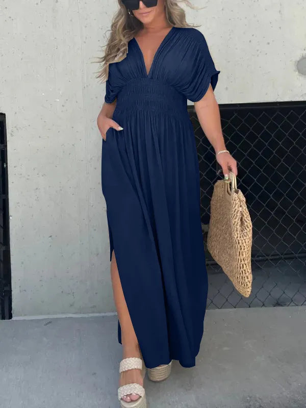 Nada | Elegant V-Neck Maxi Dress – Effortless Style for Every Occasion