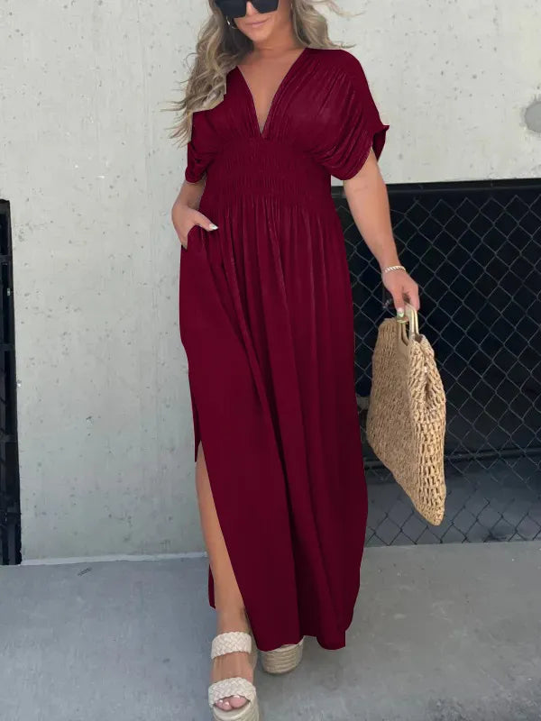 Nada | Elegant V-Neck Maxi Dress – Effortless Style for Every Occasion