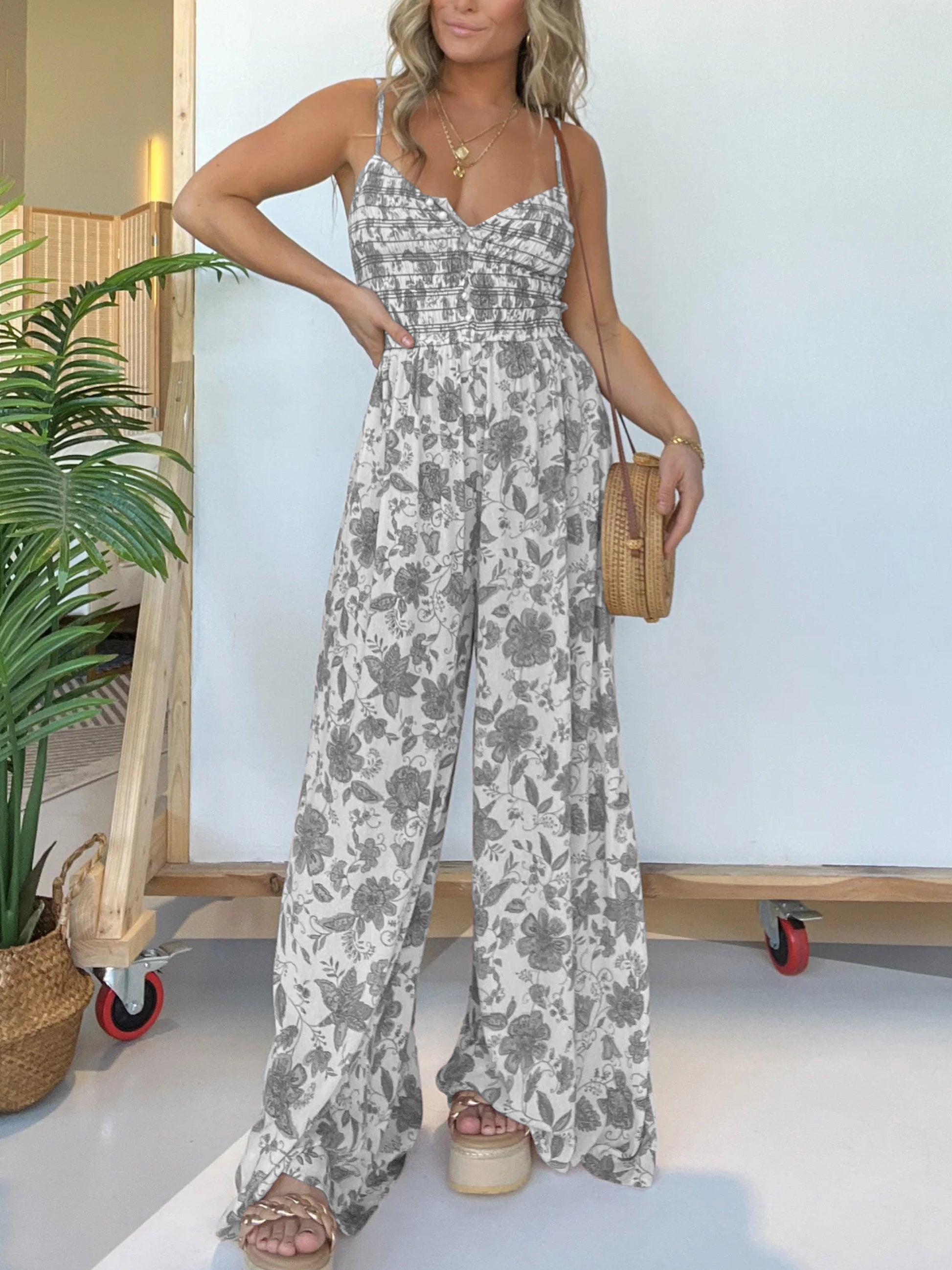 Coco | Printed Wide-Leg Jumpsuit – Bold Style & Effortless Comfort