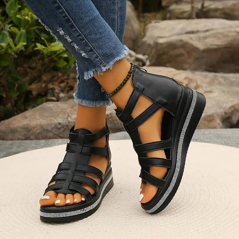 Iris | Elegant Wedge Sandals