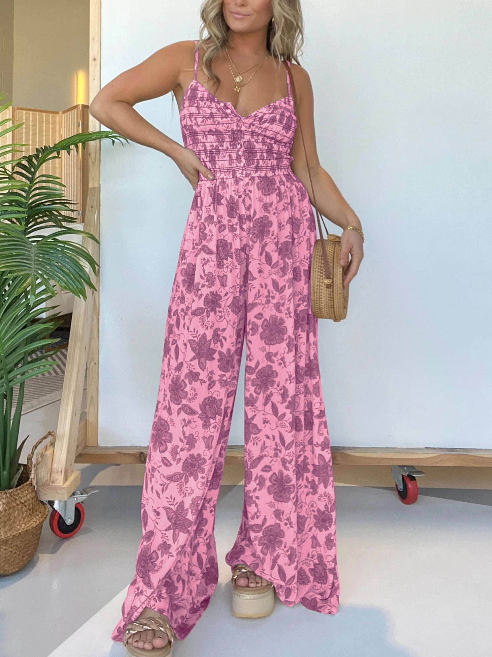 Coco | Printed Wide-Leg Jumpsuit – Bold Style & Effortless Comfort