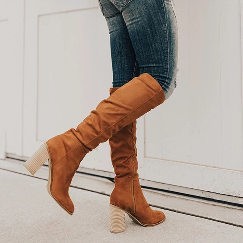 Soleil | Suede Knee-High Boots