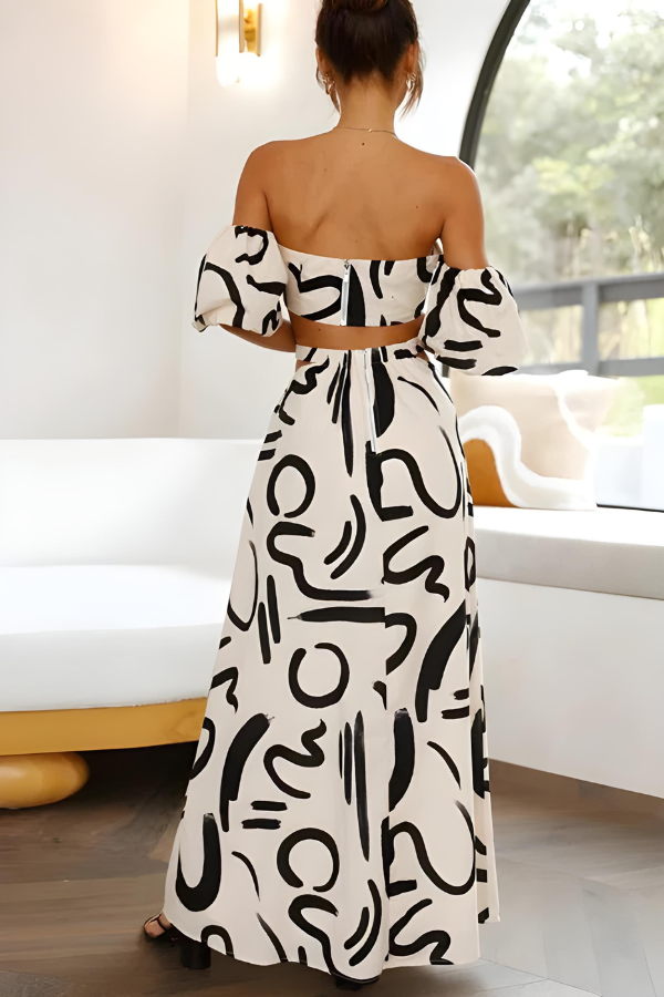 Camilla | Abstract Print Two-Piece Set – Bold Design & Unmatched Confidence