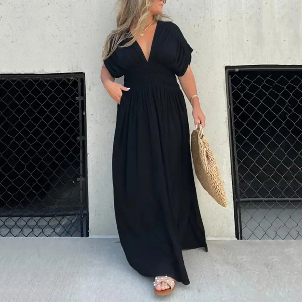 Nada | Elegant V-Neck Maxi Dress – Effortless Style for Every Occasion