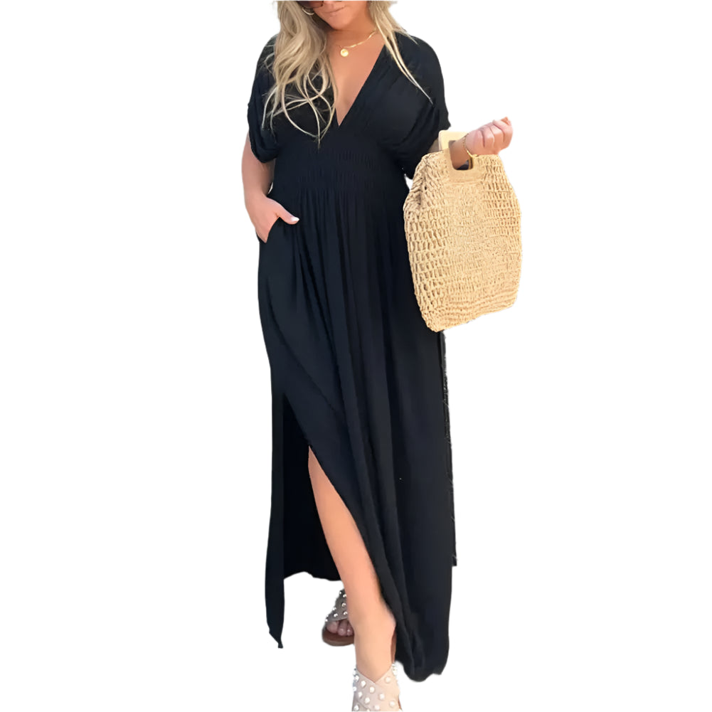 Nada | Elegant V-Neck Maxi Dress – Effortless Style for Every Occasion