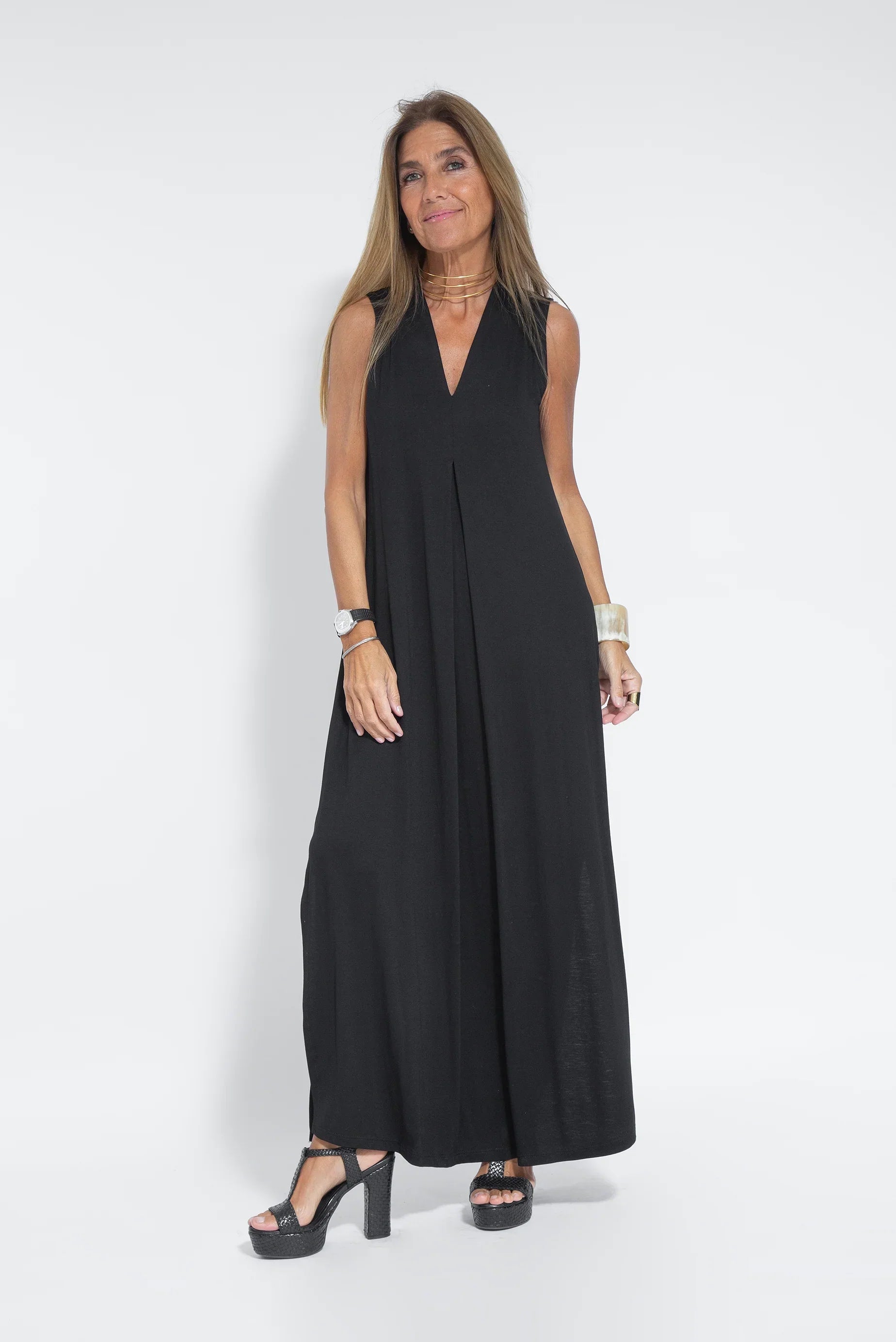 Angelica | V-Neck Long Dress