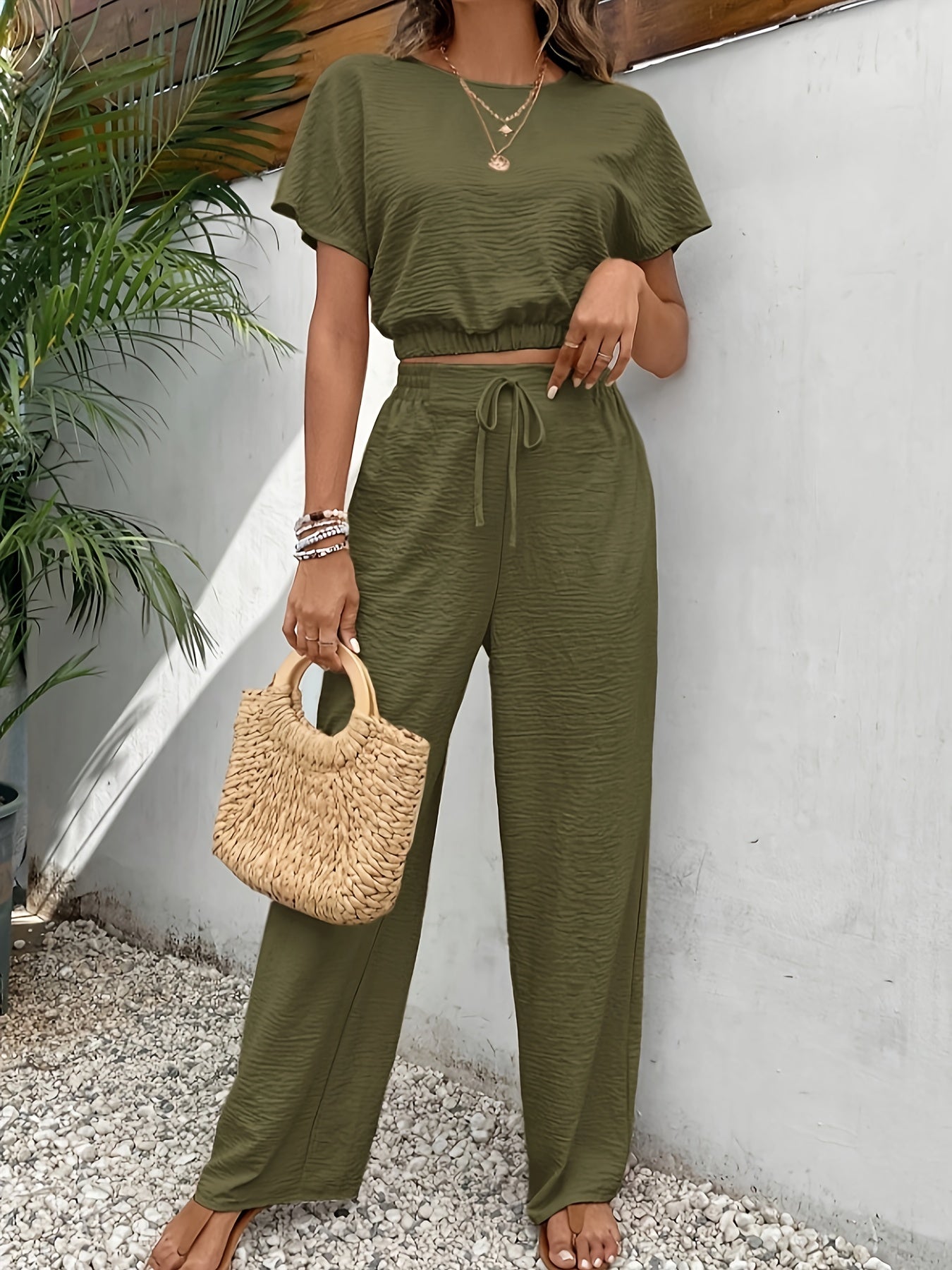 Harper | Solid Casual 2-Piece Set – Effortless Style & Comfort