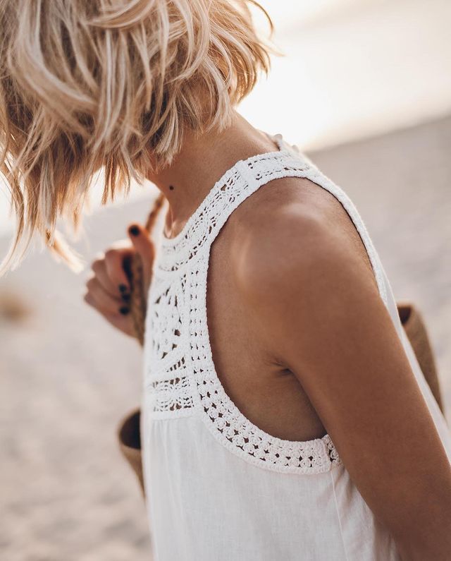 Lina | Crochet Detail Summer Dress