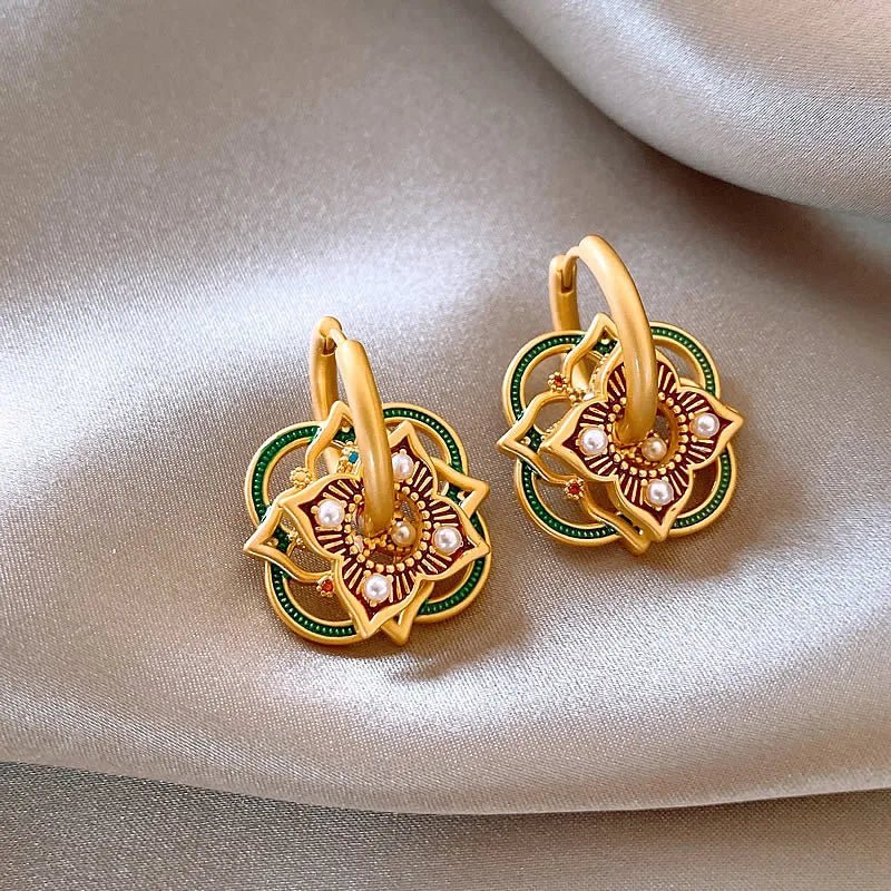 Sparsha | Geometric Jhumka Earrings